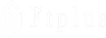 Ftplus logo in white with bird icon